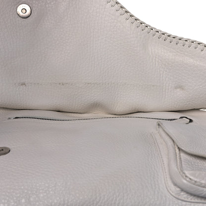 Christian Dior Calfskin Braided Gaucho Double Saddle Bag White 15 of 21