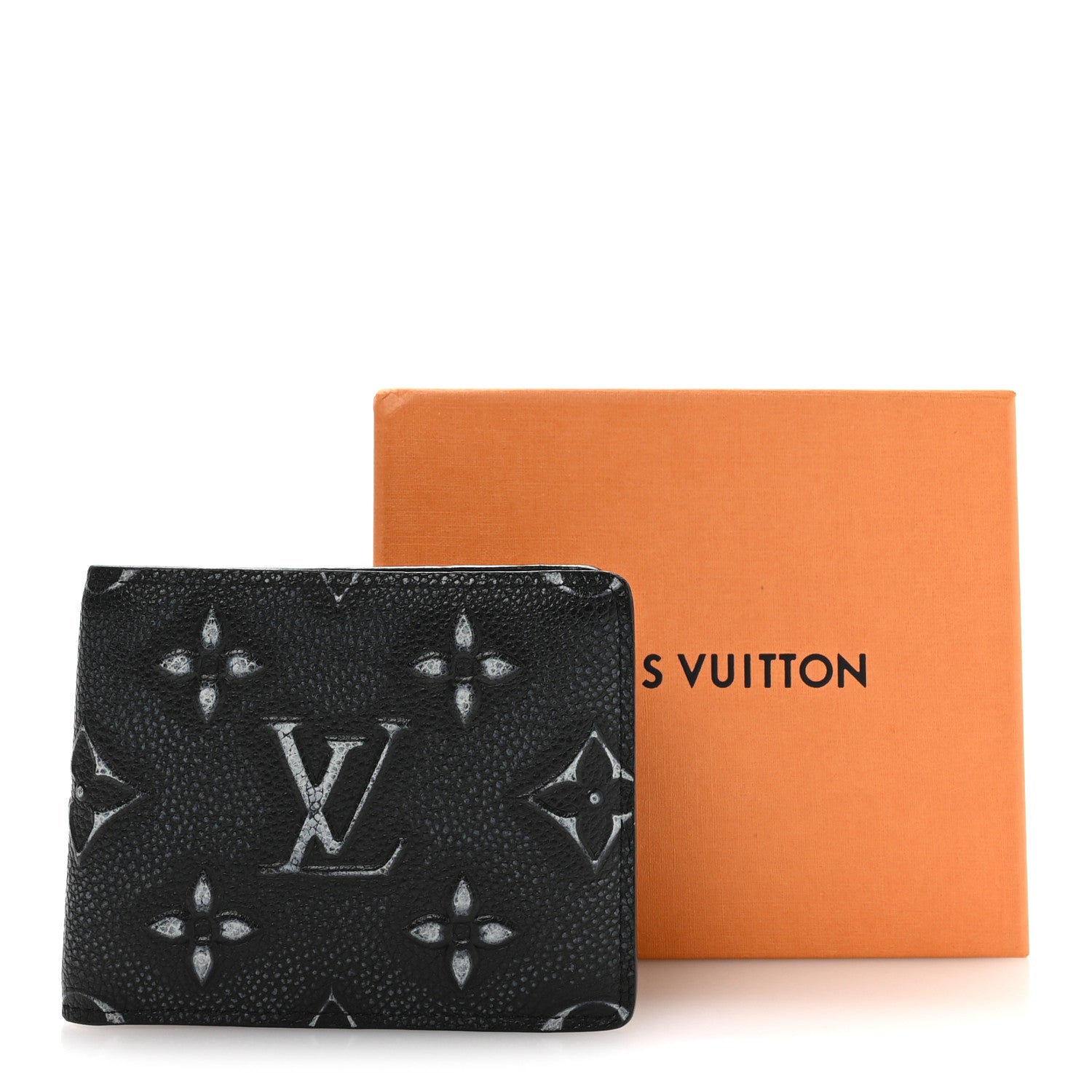 Louis Vuitton Cowhide Faded Monogram Slender Wallet Charcoal 7 of 7