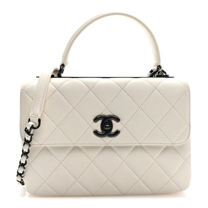 Chanel Lambskin Quilted Small Trendy CC Dual Handle Flap Bag White 1 of 8