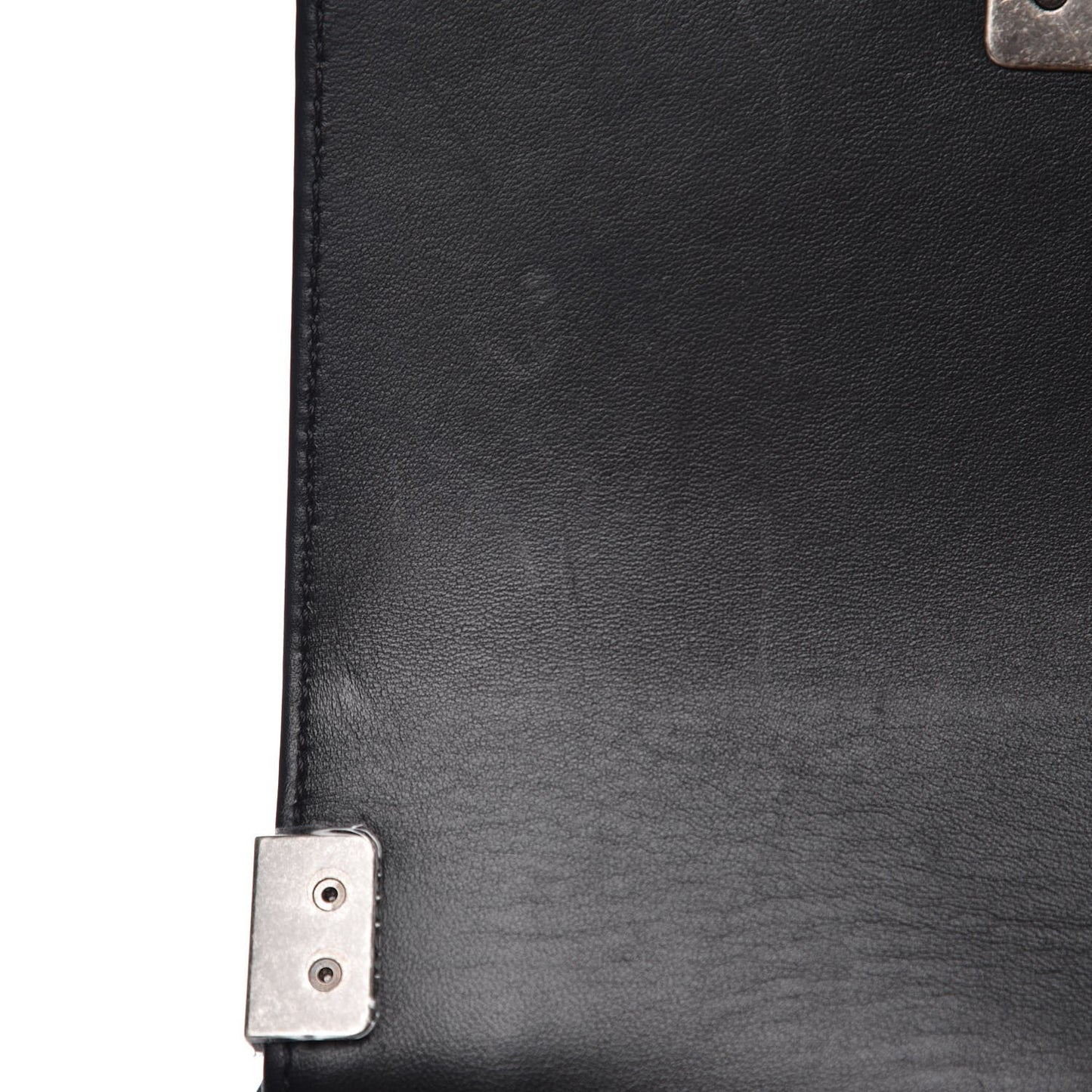 Lambskin Quilted Small Boy Flap Black