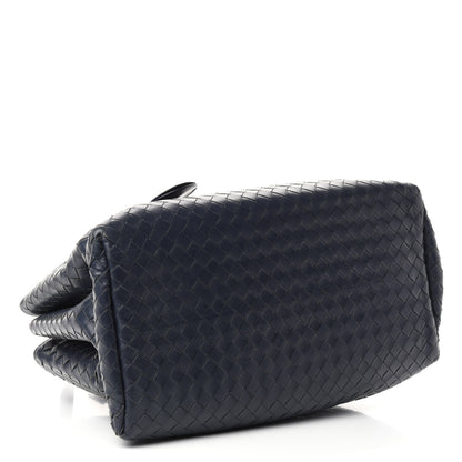 Bottega Veneta Nappa Intrecciato Small Roma Tote Dark Blue 4 of 9