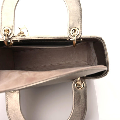 Christian Dior Metallic Calfskin Cannage Small My ABCDior Lady Dior Gold 3 of 8