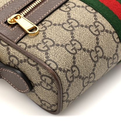 Gucci GG Supreme Monogram Web Mini Ophidia Shoulder Bag Brown 11 of 13