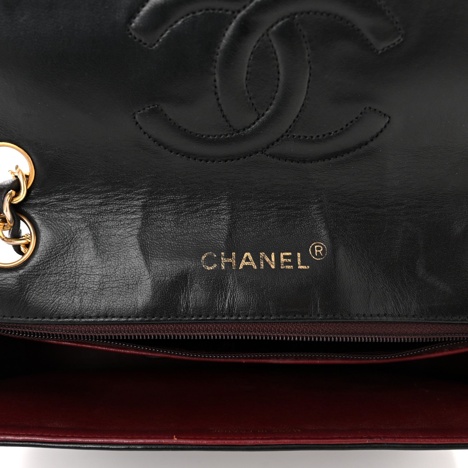 Chanel Lambskin Quilted Bi-Color Small Single Flap Black 11 of 14