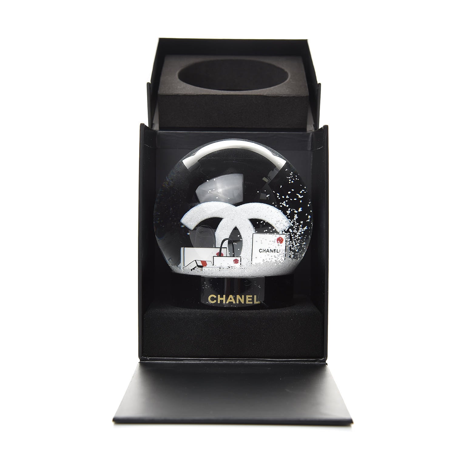 Chanel Glass CC Shopping Bag Snow Globe 4 of 4