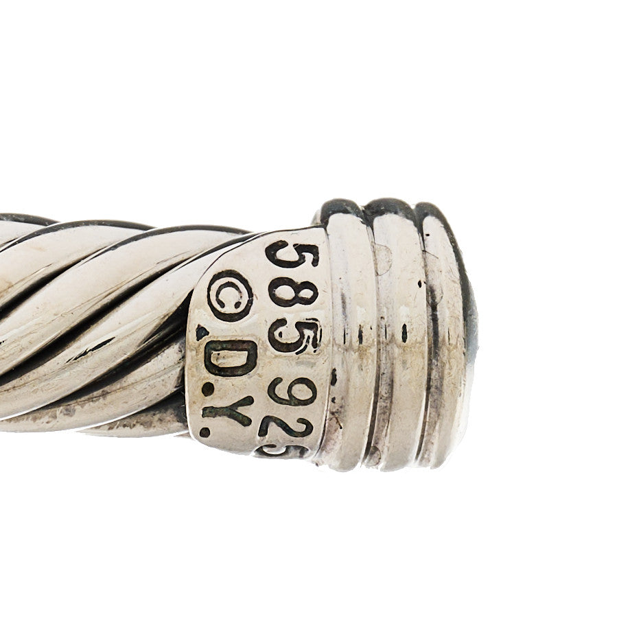 David Yurman Sterling Silver 14K Yellow Gold 5mm Triple X Cable Bracelet 3 of 4