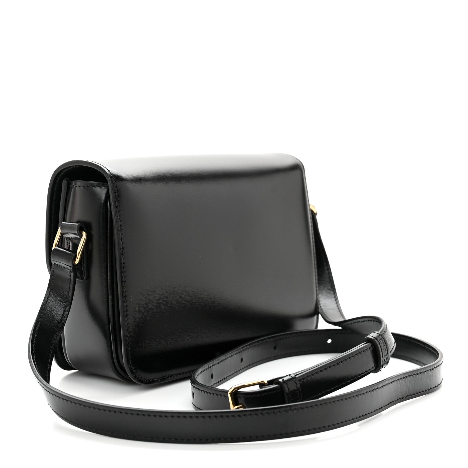 Celine Shiny Calfskin Teen Triomphe Black 2 of 9