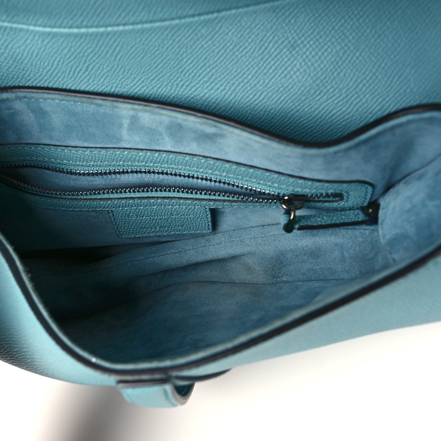 Grained Calfskin Saddle Bag Azure Blue