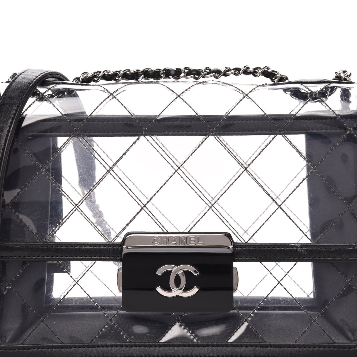 Chanel PVC Lambskin Quilted Beauty Lock Flap Black 11 of 12