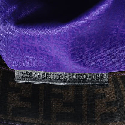 Fendi Zucca Spalmati Medium Roll Tote Tobacco Viola 15 of 18