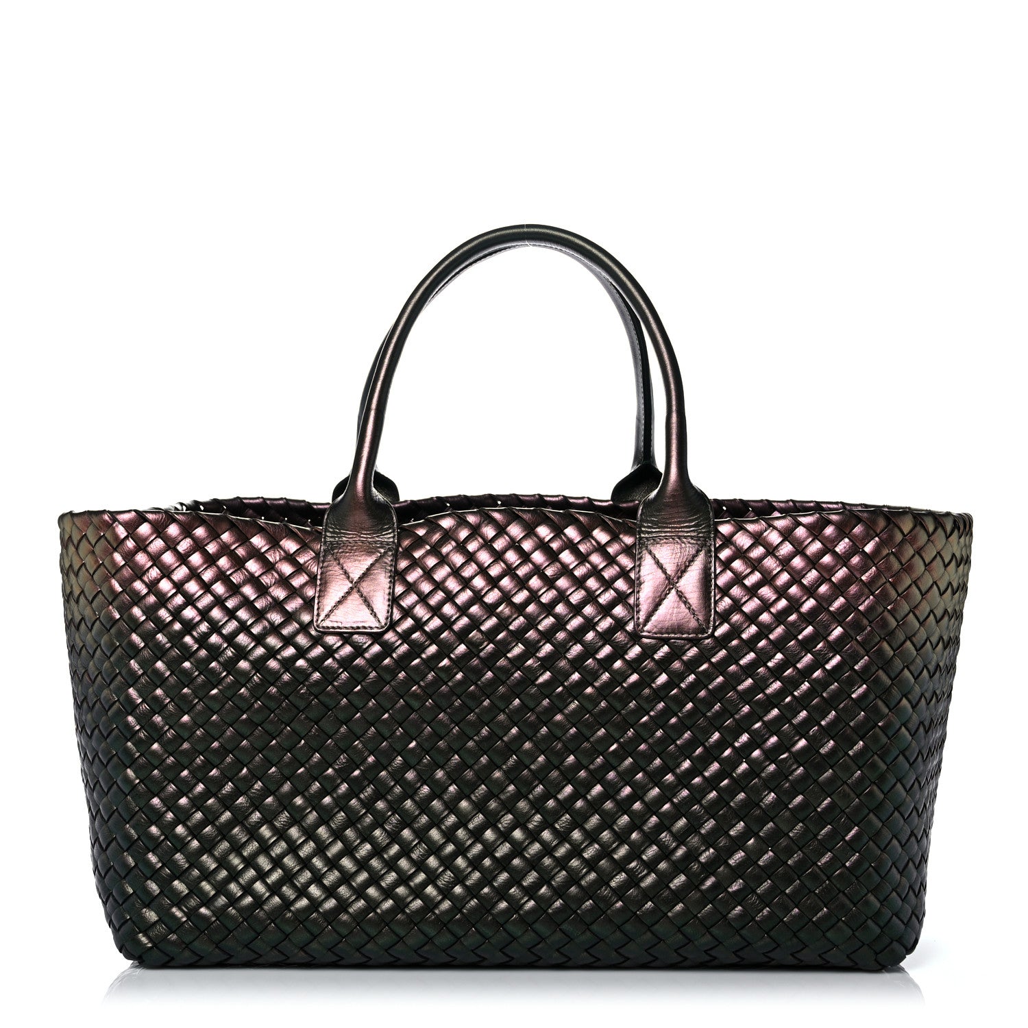 Bottega Veneta Iridescent Scarabee Intrecciato Medium Cabat 2 of 15