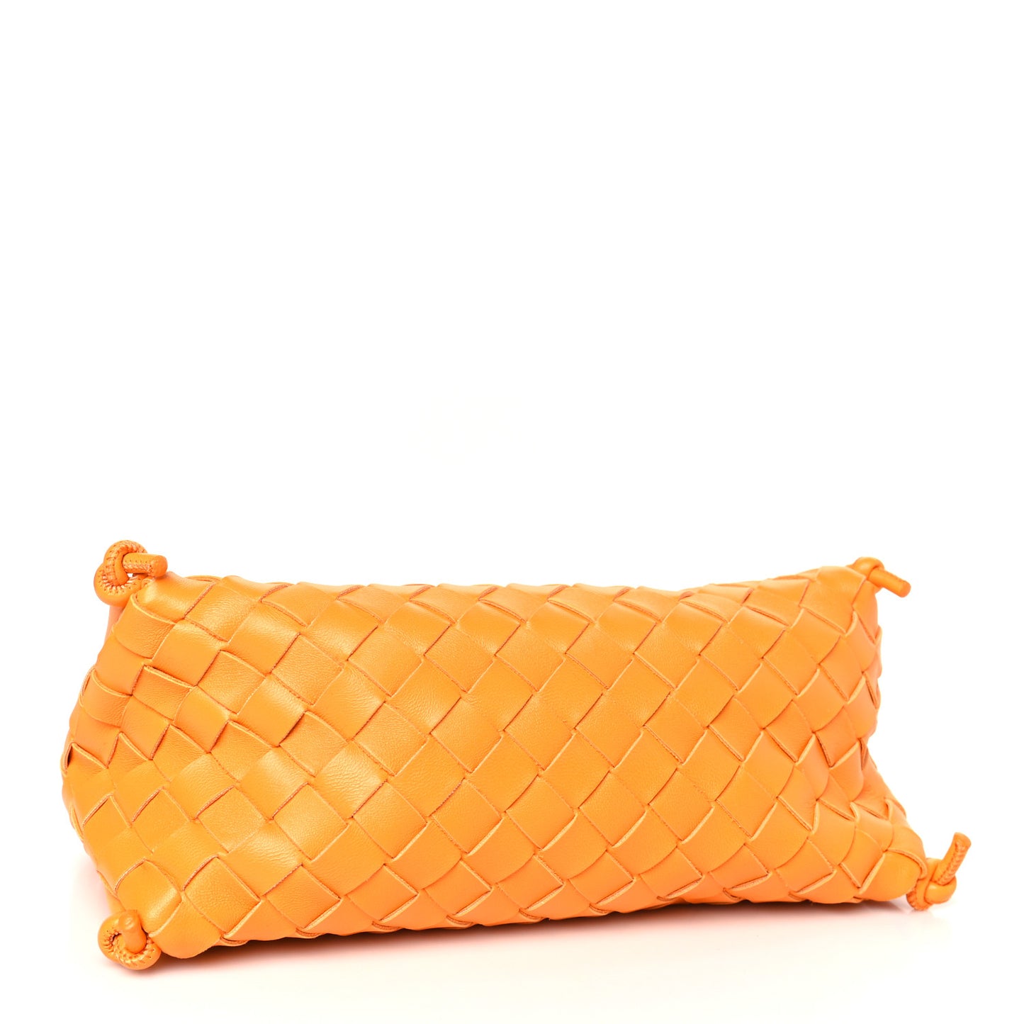 Nappa Intrecciato Pouch On Strap Tangerine