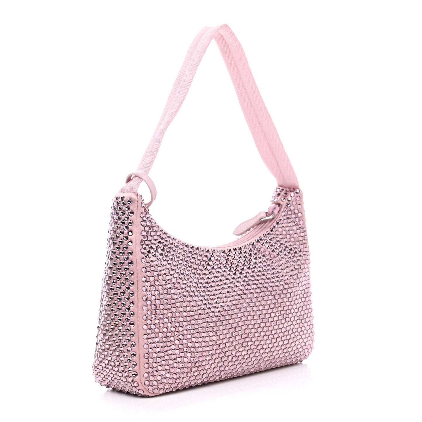 Satin Crystal Mini Re-Edition 2000 Bag Alabastro