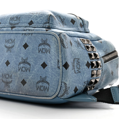 MCM Visetos Side Stud Mini Stark Bebe Boo Backpack Blue 9 of 12