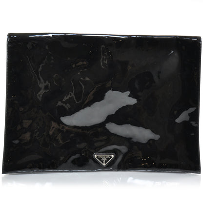Prada Vernice Flat Clutch Black 1 of 8