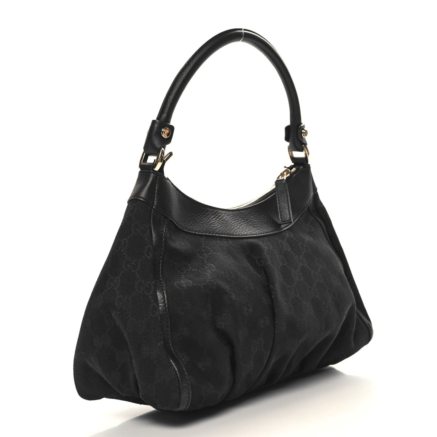 Monogram Medium D Gold Ring Hobo Black