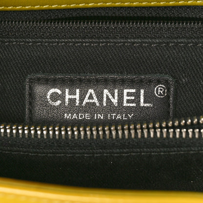 Chanel Patent Quilted Coco Shine Small Accordion Flap Yellow 6 of 10