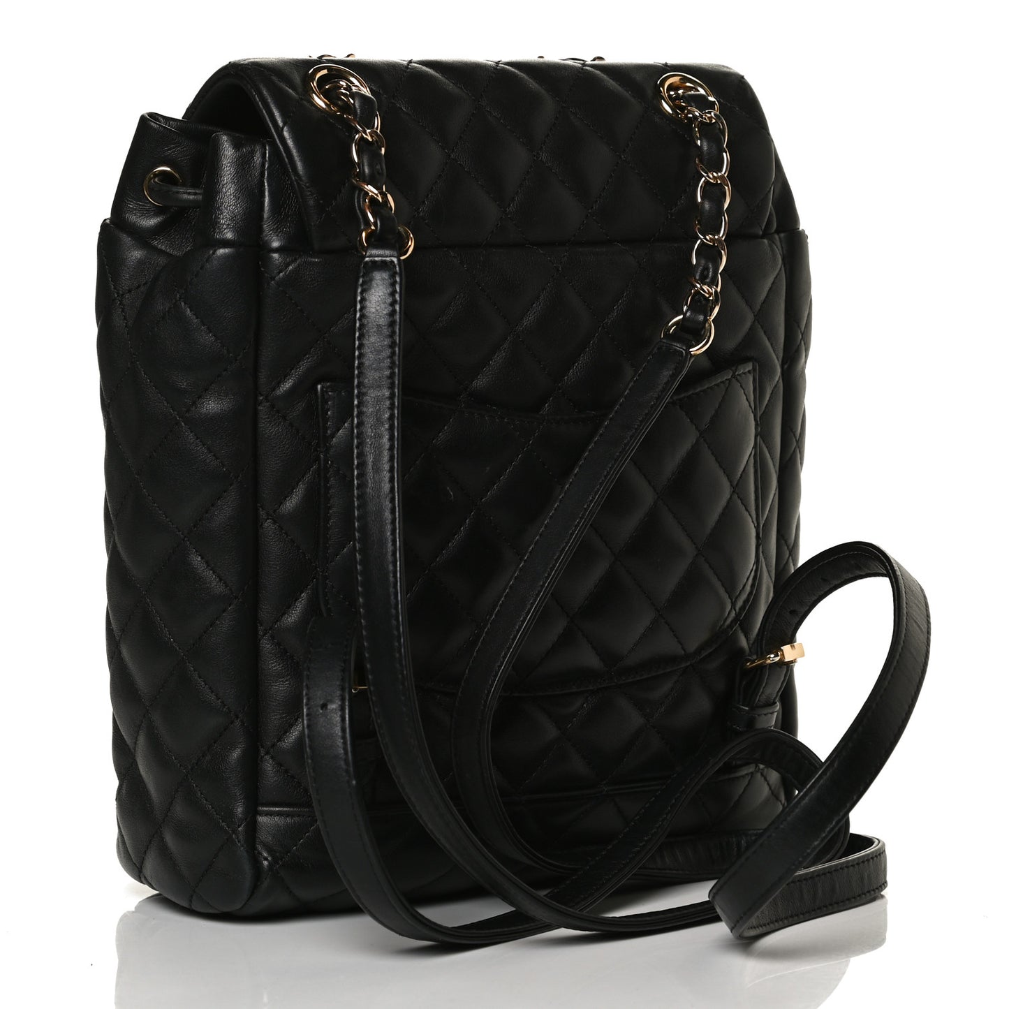 Lambskin Quilted Small Urban Spirit Backpack Black