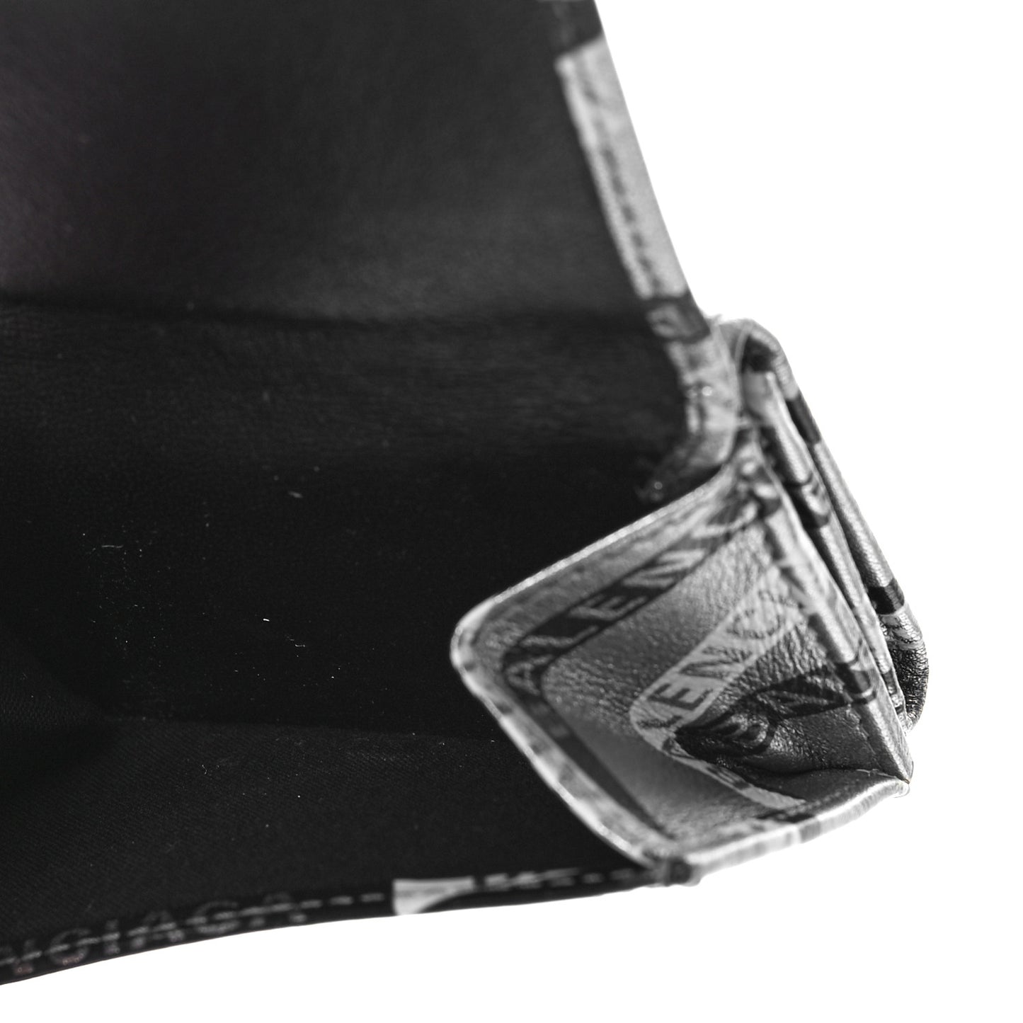 Metallic Calfskin Losange Monogram Mini Everyday Wallet Silver Black White