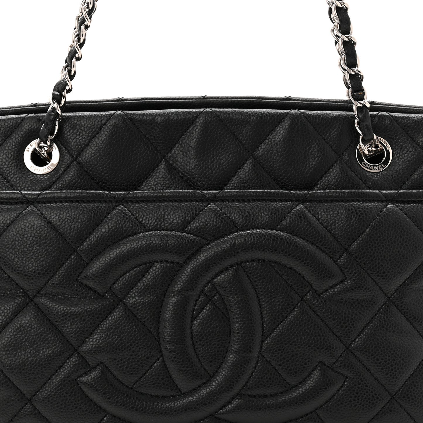 Caviar Quilted CC Timeless Soft Tote Black