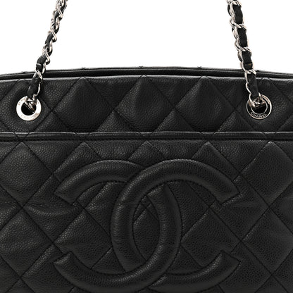 Chanel Caviar Quilted CC Timeless Soft Tote Black 9 of 12