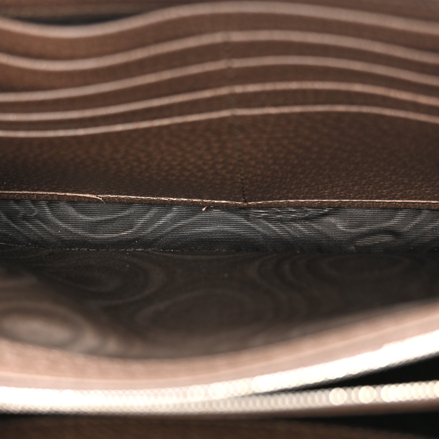 Monogram Jumbo GG Textured Dollar Calfskin Mini Dionysus Chain Wallet Camel Ebony New Acero