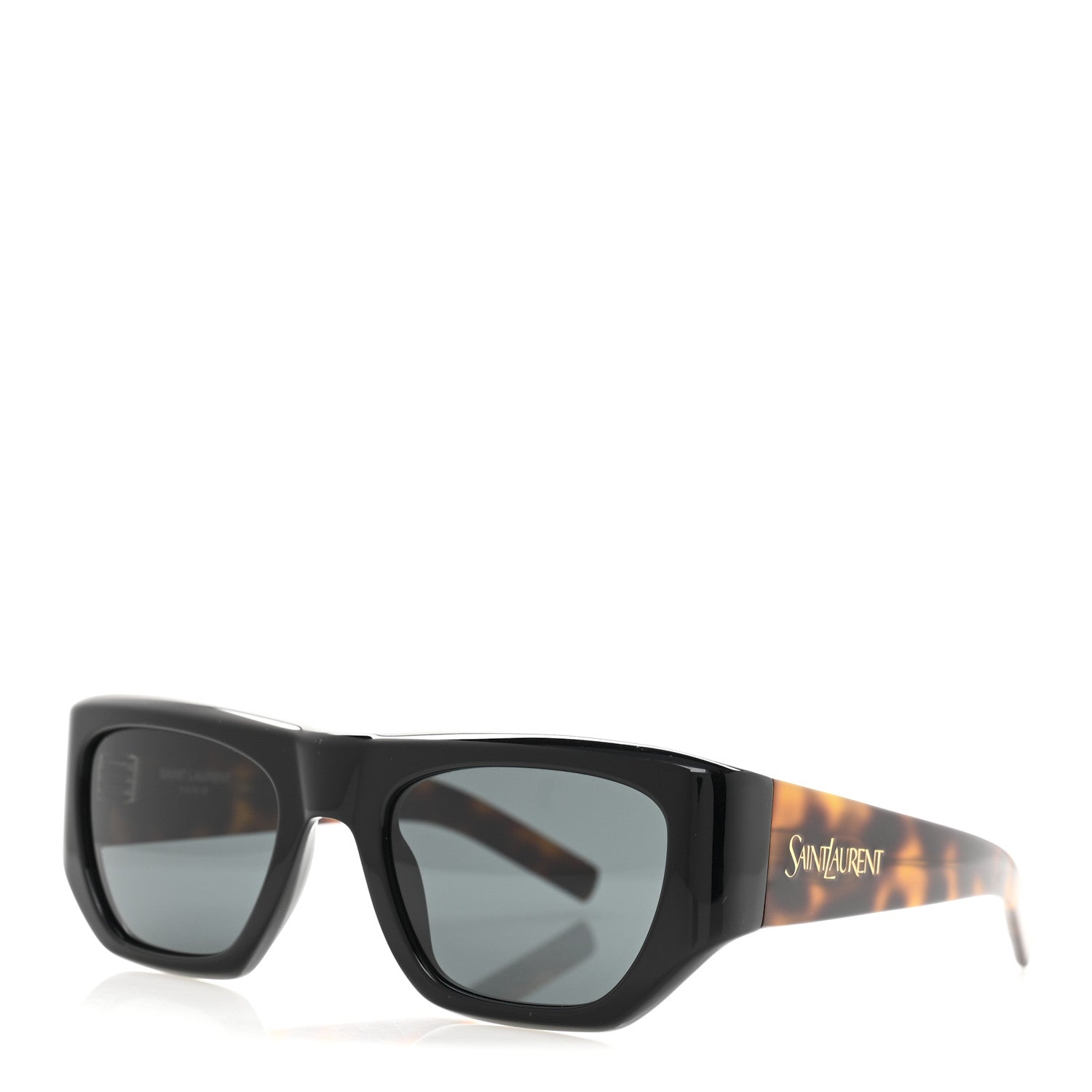 Saint Laurent Acetate SL 740 Square Sunglasses Black Tortoise 1 of 8