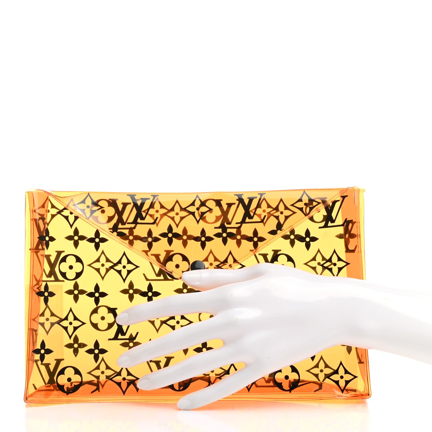 Louis Vuitton PVC Monogram Printed Envelope Pouch Orange 2 of 5
