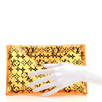 Louis Vuitton PVC Monogram Printed Envelope Pouch Orange 2 of 5