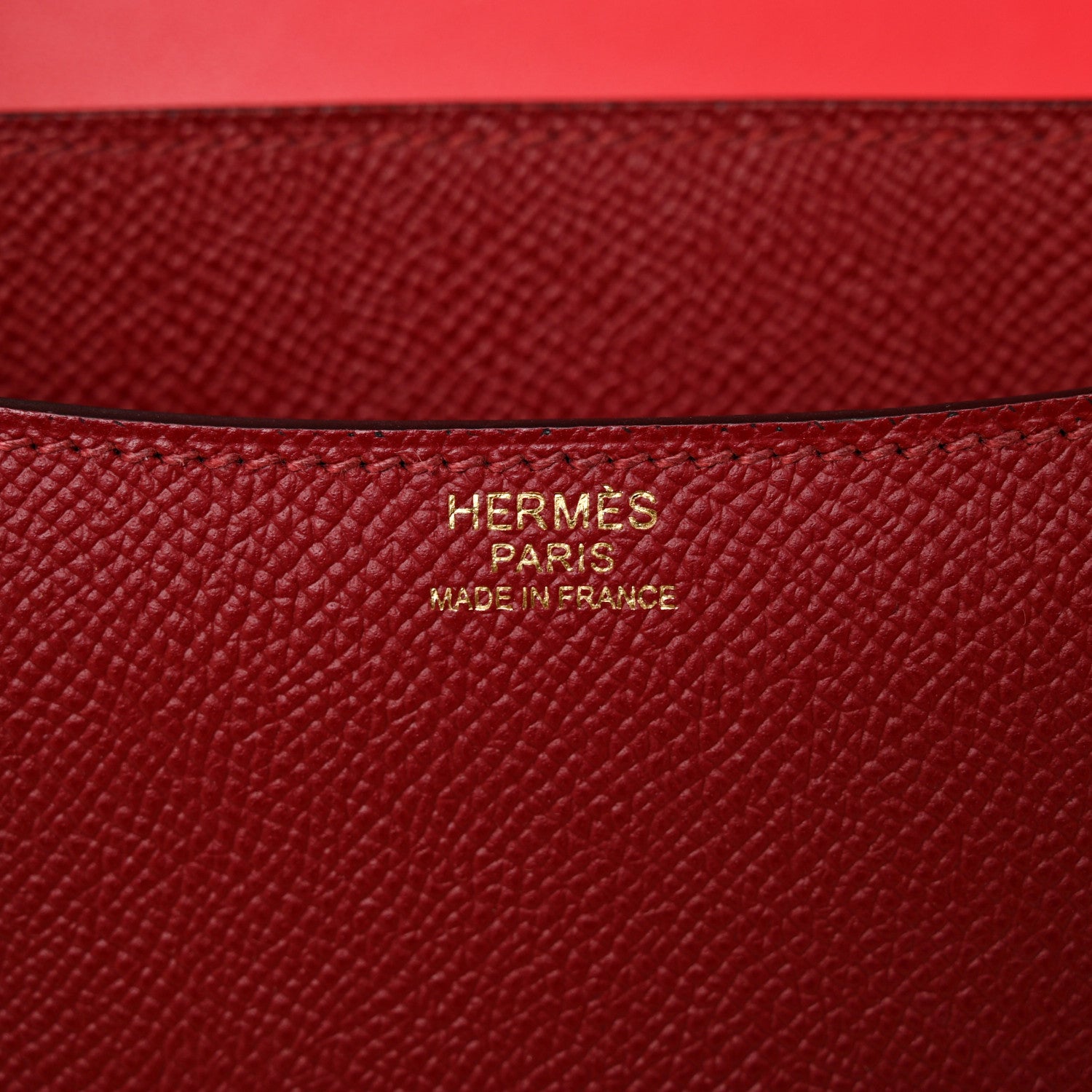 Hermes Epsom Enamel Constance 24 Rouge Grenat 6 of 10