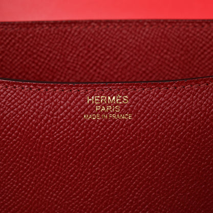 Hermes Epsom Enamel Constance 24 Rouge Grenat 6 of 10