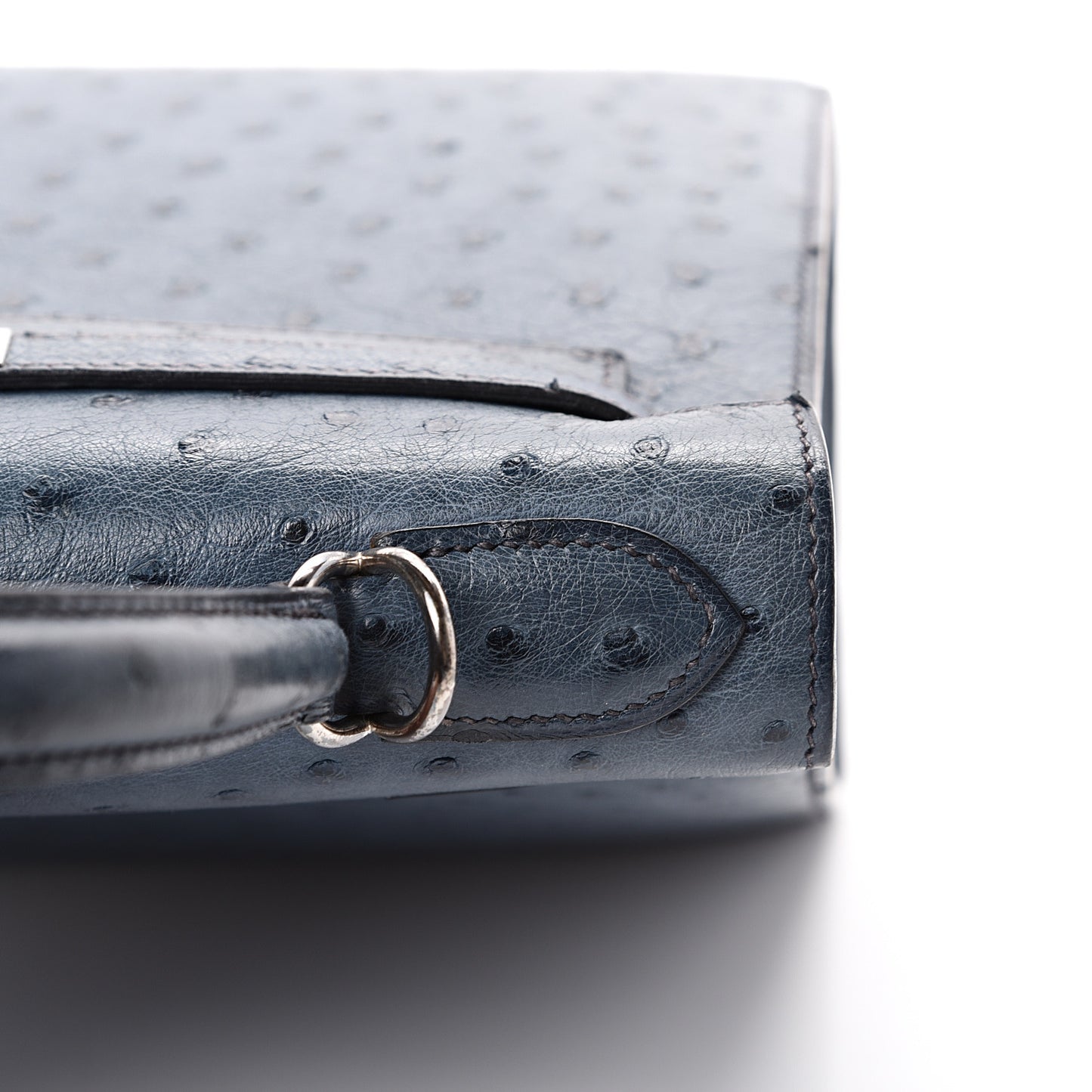 Ostrich Kelly Sellier 28 Bleu Roi