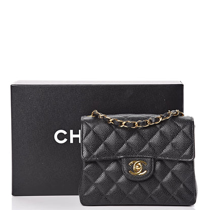 Chanel Caviar Quilted Mini Square Flap Black 10 of 10