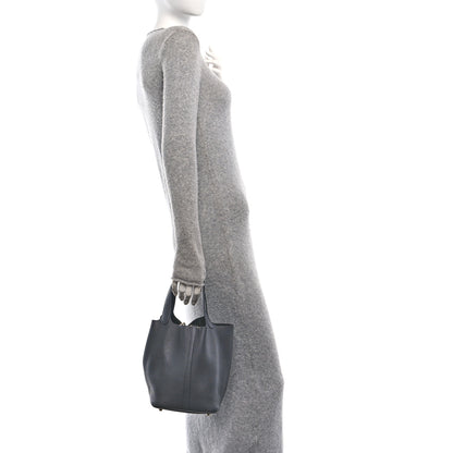 Hermes Taurillon Clemence Picotin Lock 22 MM Gris Misty 2 of 11