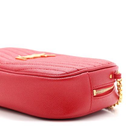 Saint Laurent Grain De Poudre Matelasse Monogram Mini Lou Camera Bag Eros Red 10 of 11