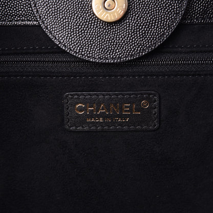 Chanel Caviar Medium Studded Deauville Tote Black 6 of 7