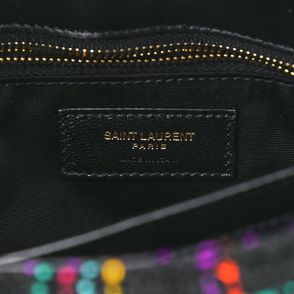 Saint Laurent Tweed Toy Loulou Shoulder Bag Black 6 of 11