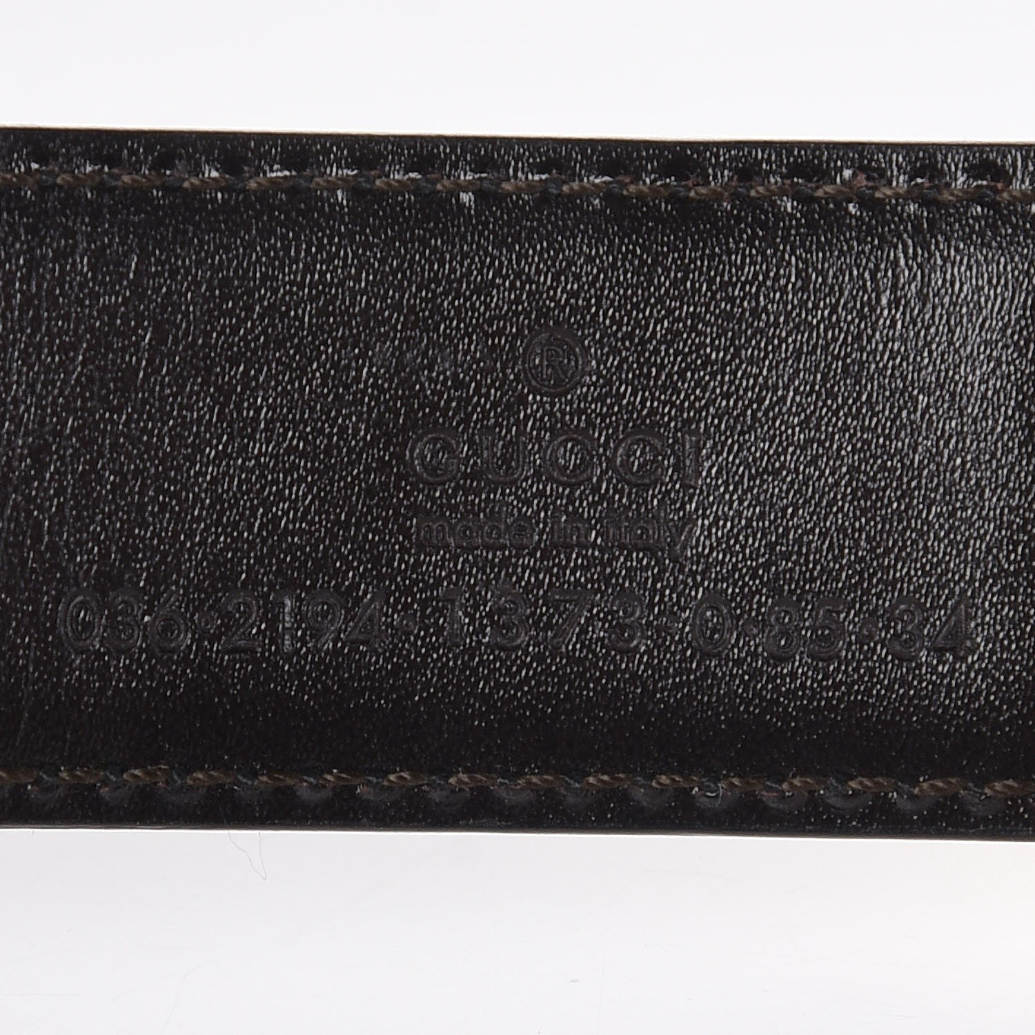 Gucci Calfskin Reversible Square G Buckle Belt 85 34 Black Brown 4 of 6