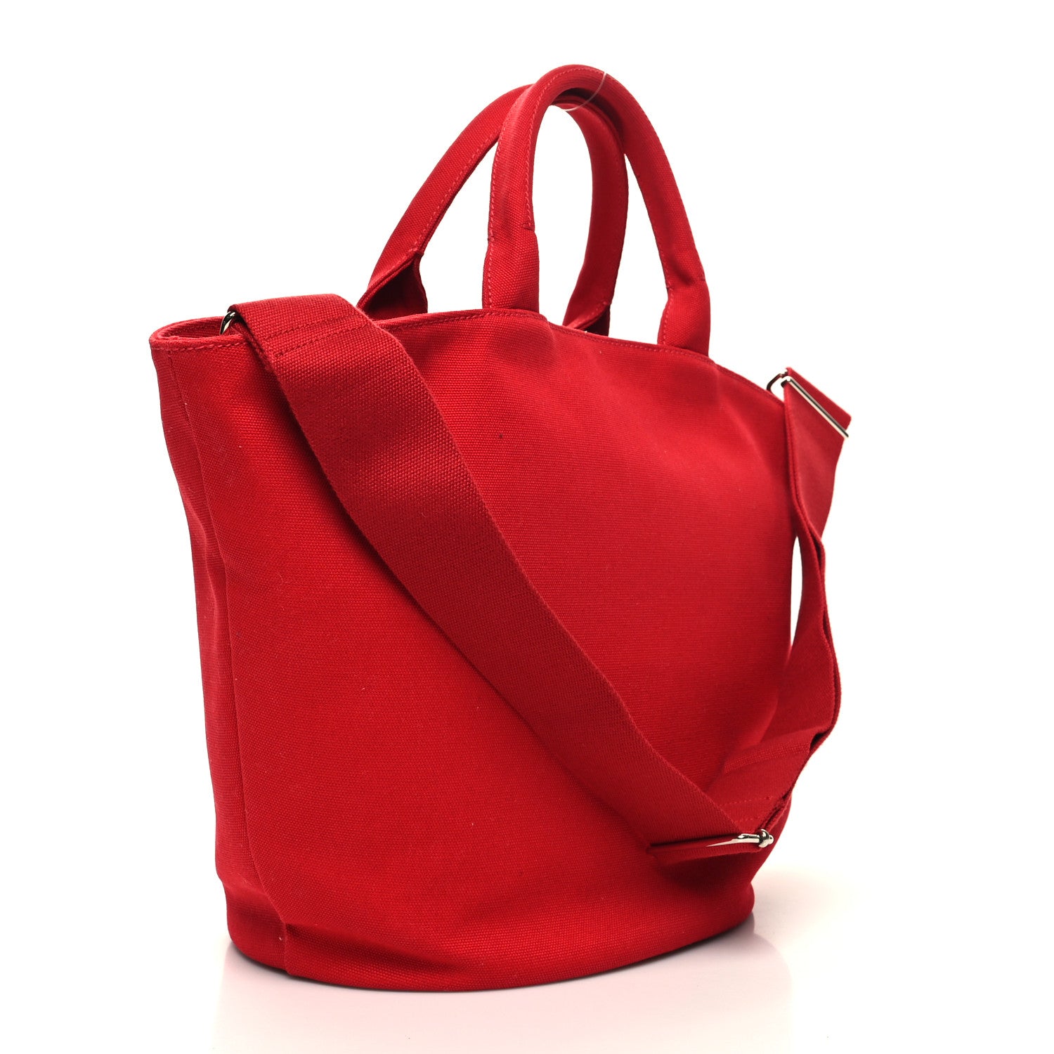Prada Canapa Small Shopping Tote Rosso 4 of 13