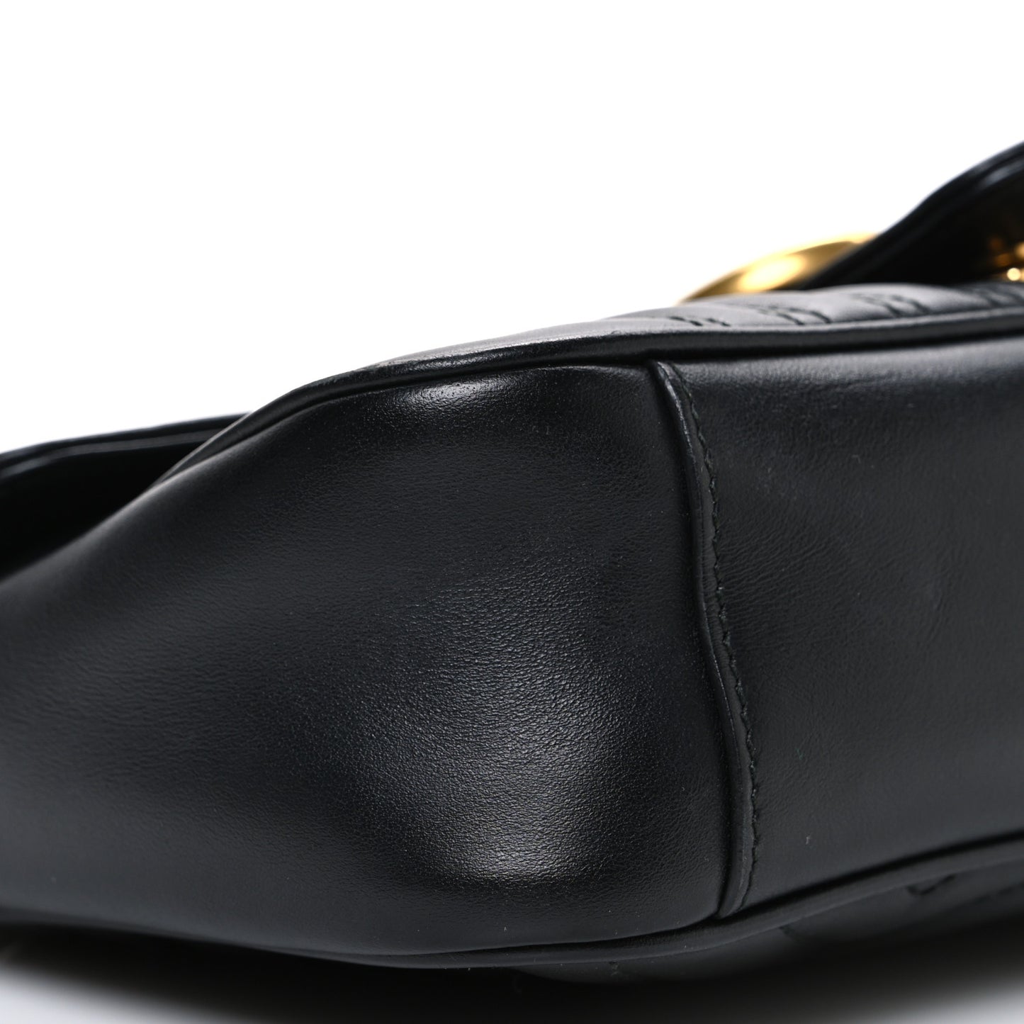 Calfskin Matelasse Small GG Marmont Shoulder Bag Black