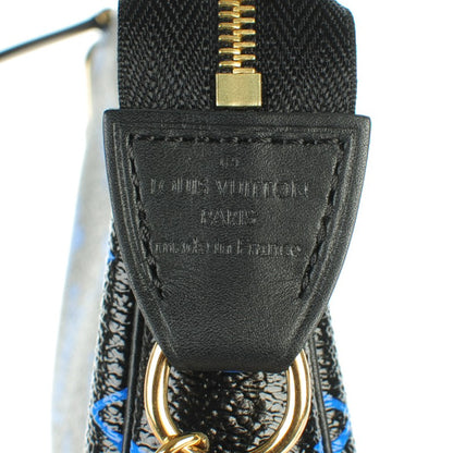Louis Vuitton Colored Monogram Mini Pochette Accessories Blue Black 6 of 7