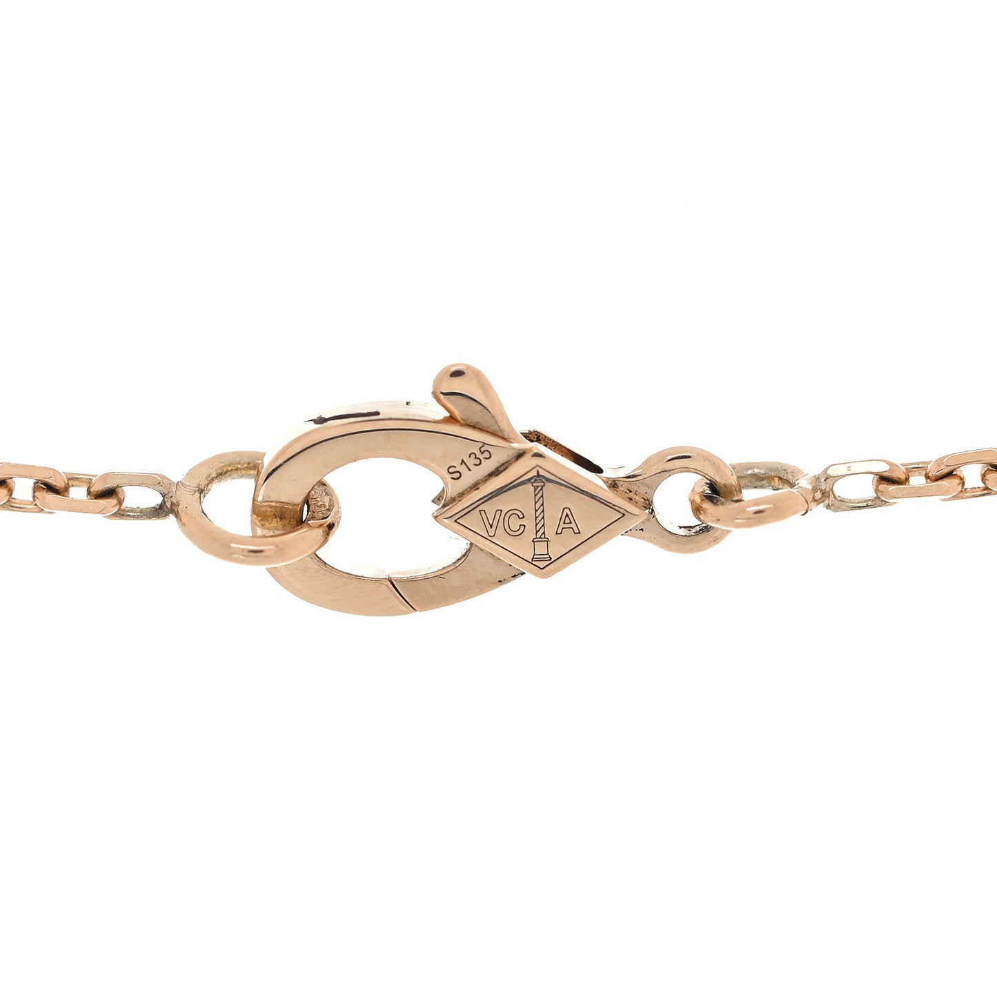 18K Yellow Gold Mother of Pearl Lucky Alhambra Butterfly Pendant Necklace