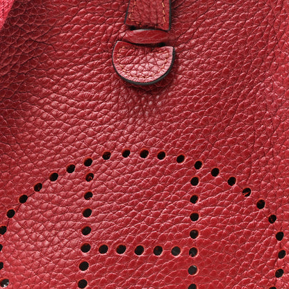 Hermes Taurillon Clemence Evelyne TPM Rouge Grenat 8 of 10