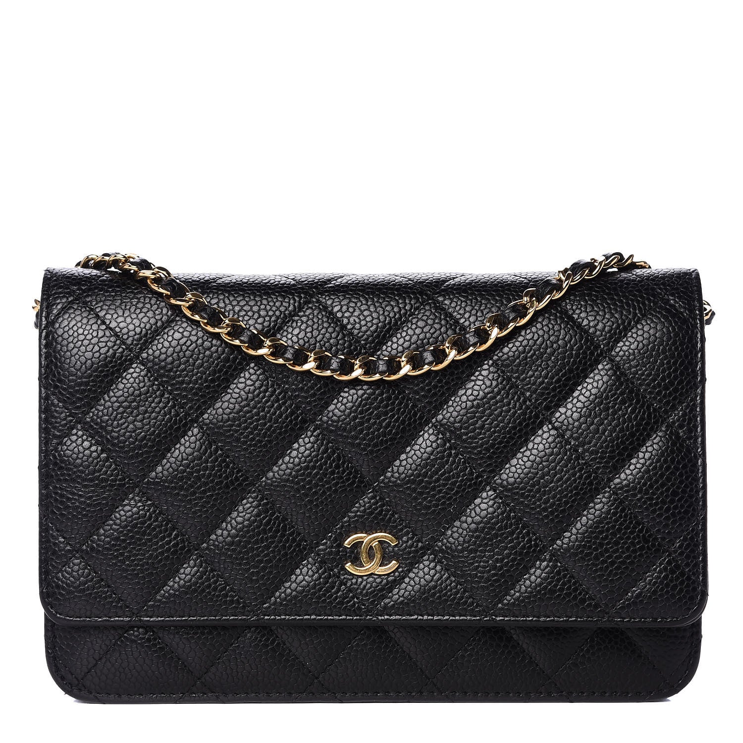 Chanel Caviar Quilted Wallet On Chain WOC Black 1 of 9
