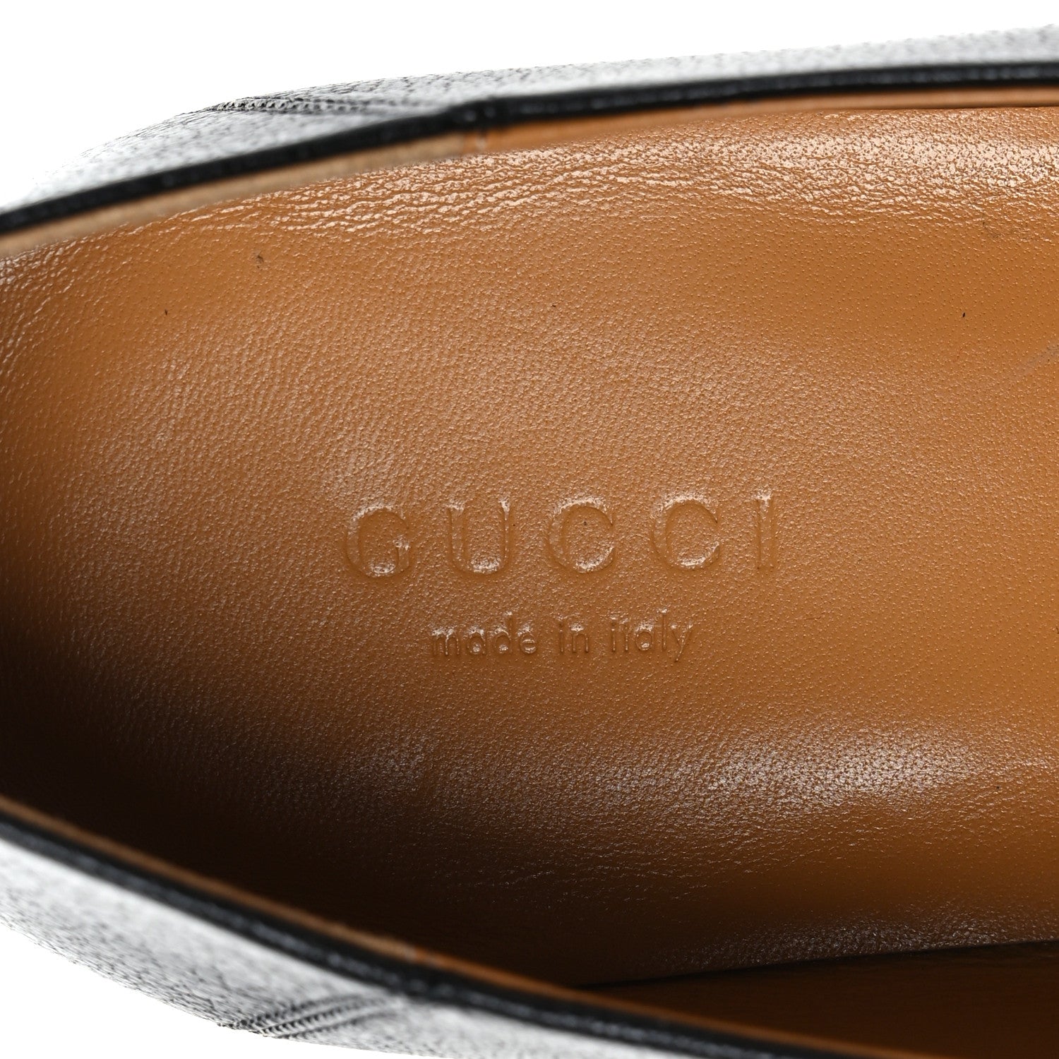 Gucci Goatskin Womens Horsebit Mid-Heel Loafers 38 Black 7 of 8