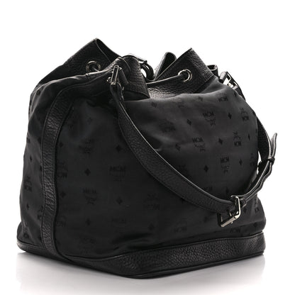 MCM Nylon Monogram Bucket Black 3 of 10