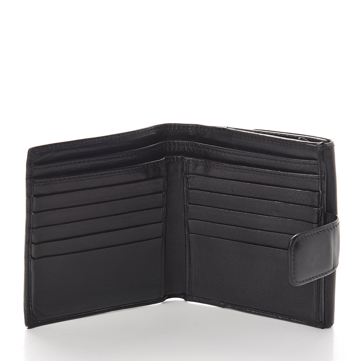 Calfskin Compact Britt Wallet Black