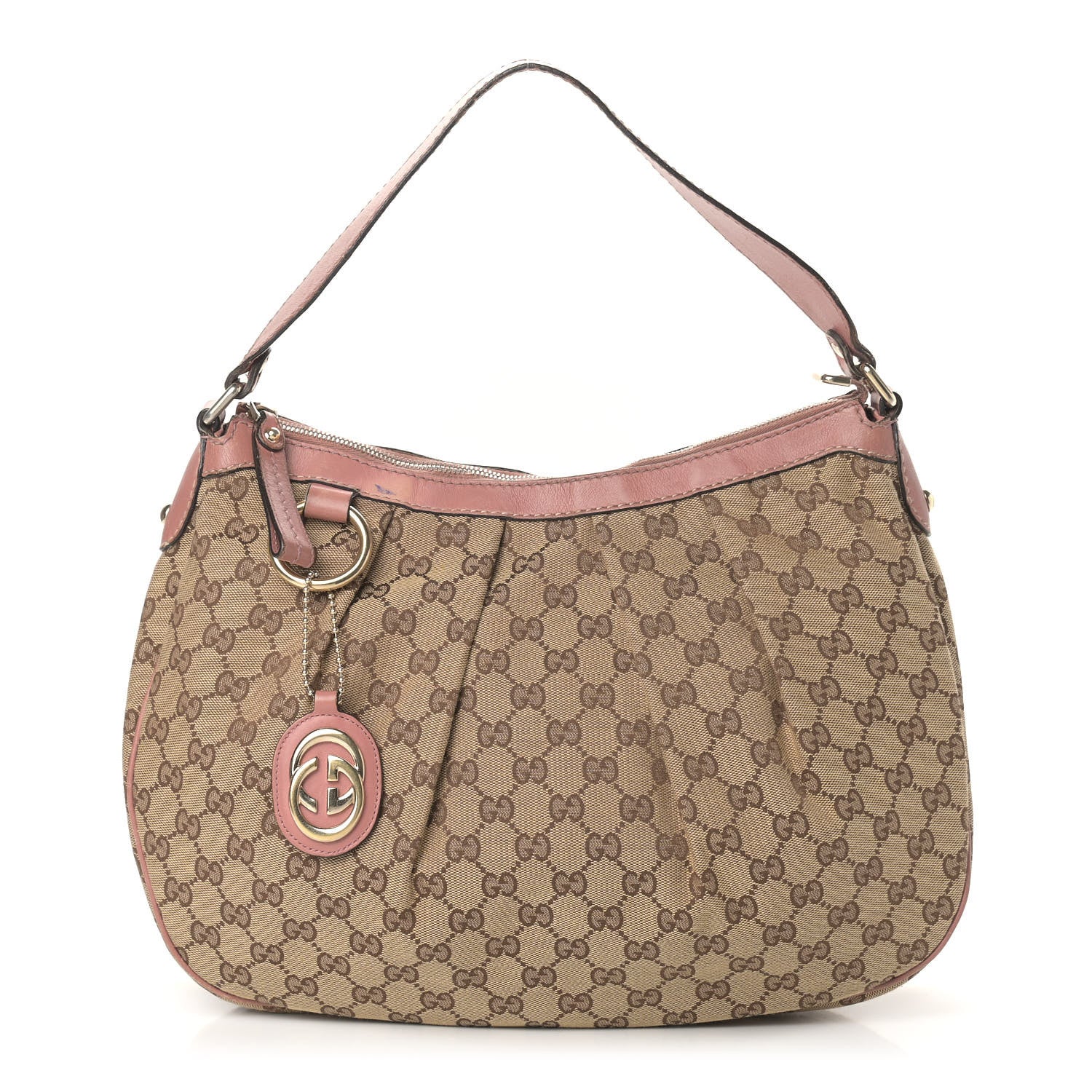 Gucci Monogram Medium Sukey Hobo Pink 1 of 15