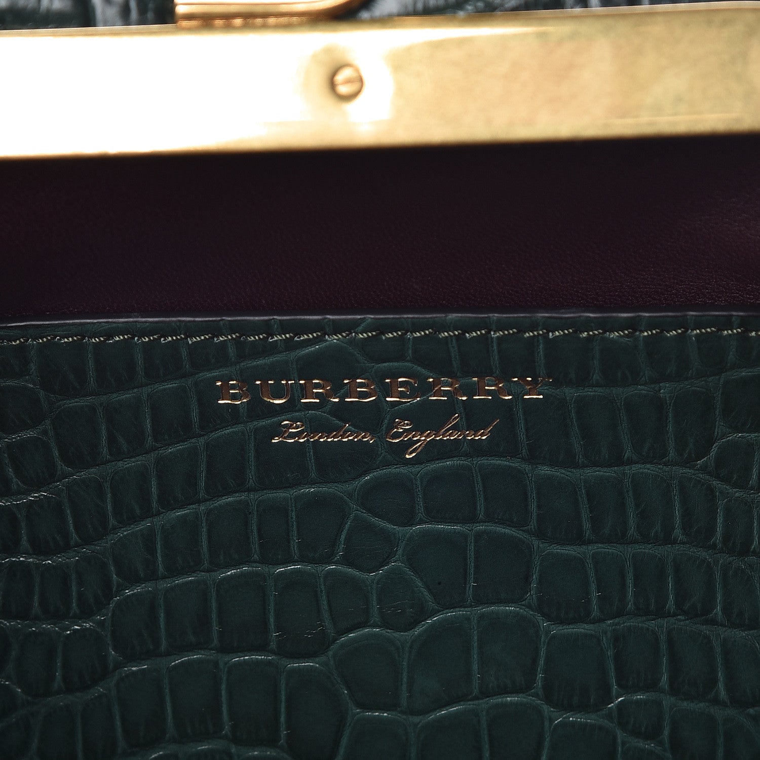 Burberry Alligator Small Frame Bag Dark Green 409393 – FASHIONPHILE