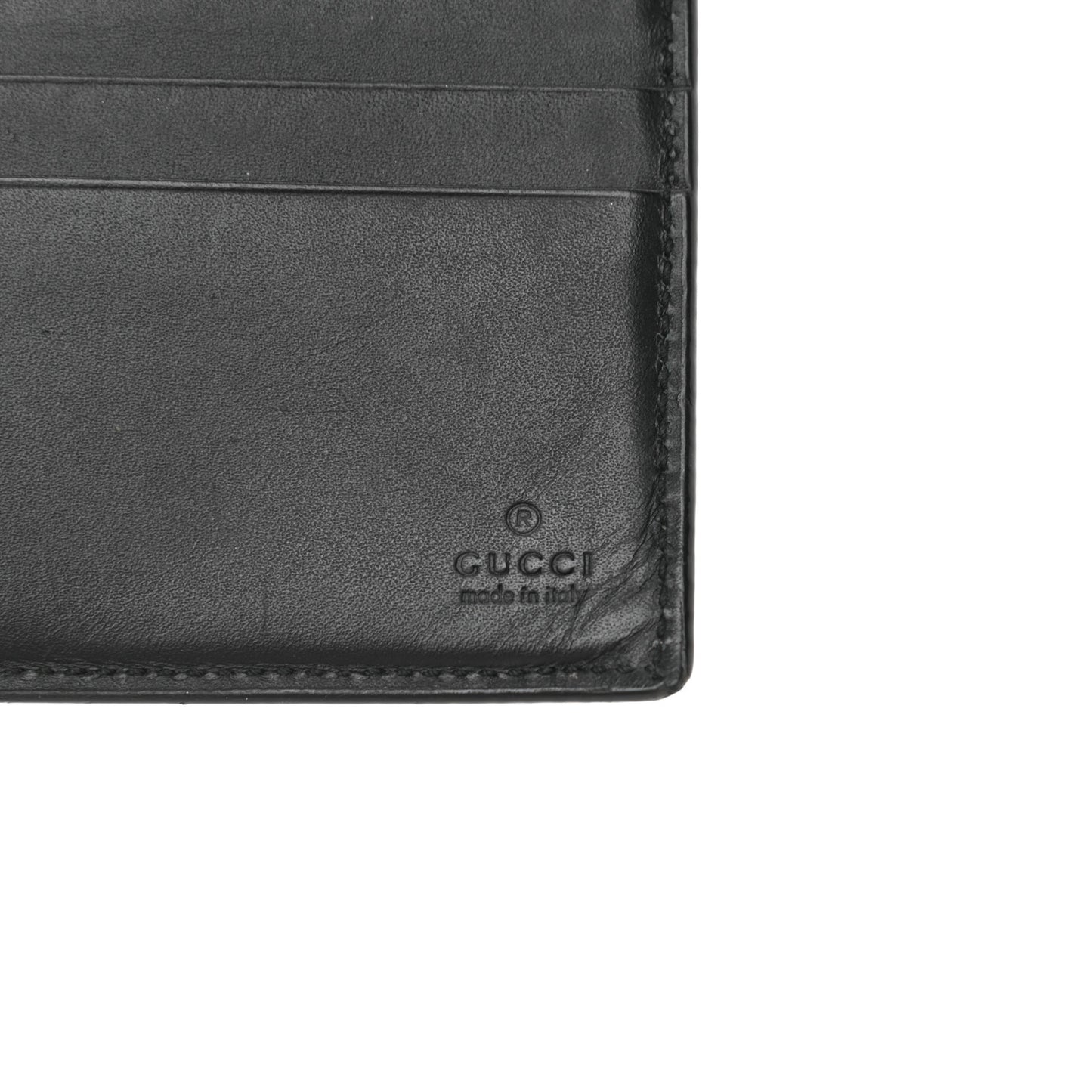 GG Supreme Monogram Selleria Calfskin Kingsnake Nice Bi-Fold Wallet Beige Ebony Multicolor Black